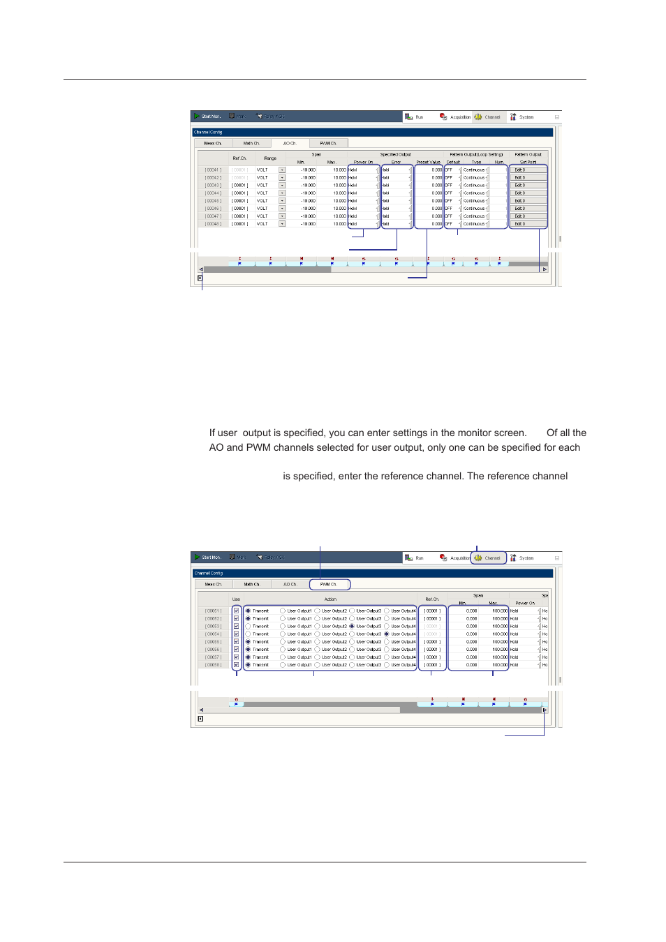 Setting pwm output, Setting pwm output -44, Settng pwm output | Yokogawa DAQWORX User Manual | Page 74 / 163