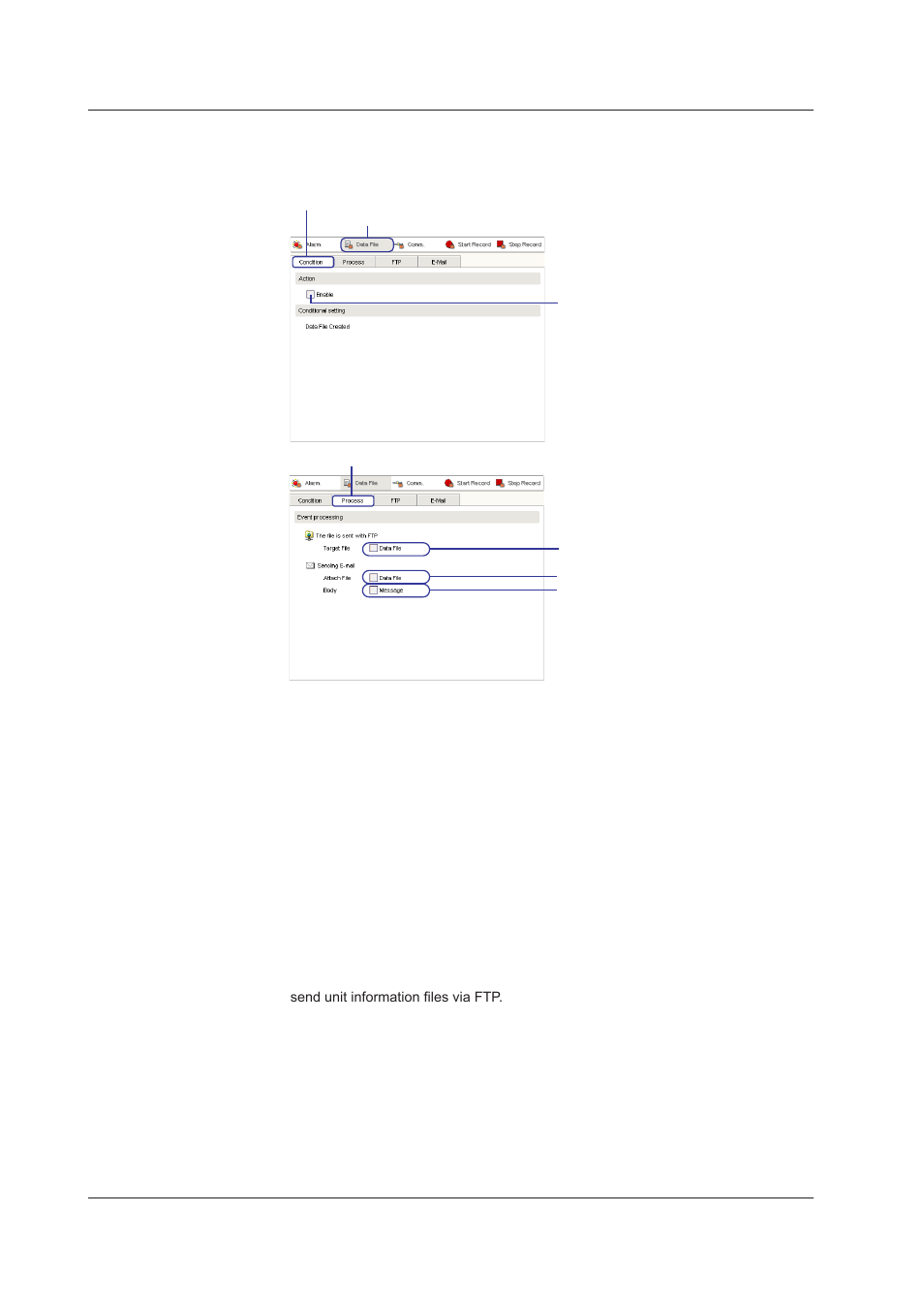 Setting communication events, Setting communication events -54, Settng communcaton events | Yokogawa DAQWORX User Manual | Page 84 / 163