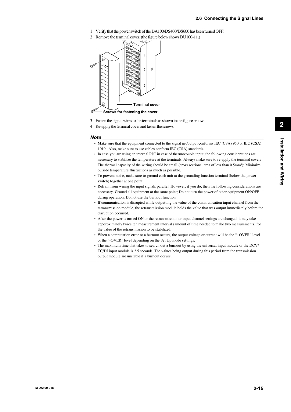 Yokogawa DA100 User Manual | Page 36 / 109