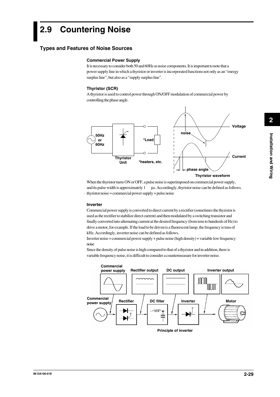 9 countering noise, Countering noise -29 | Yokogawa DA100 User Manual | Page 50 / 109