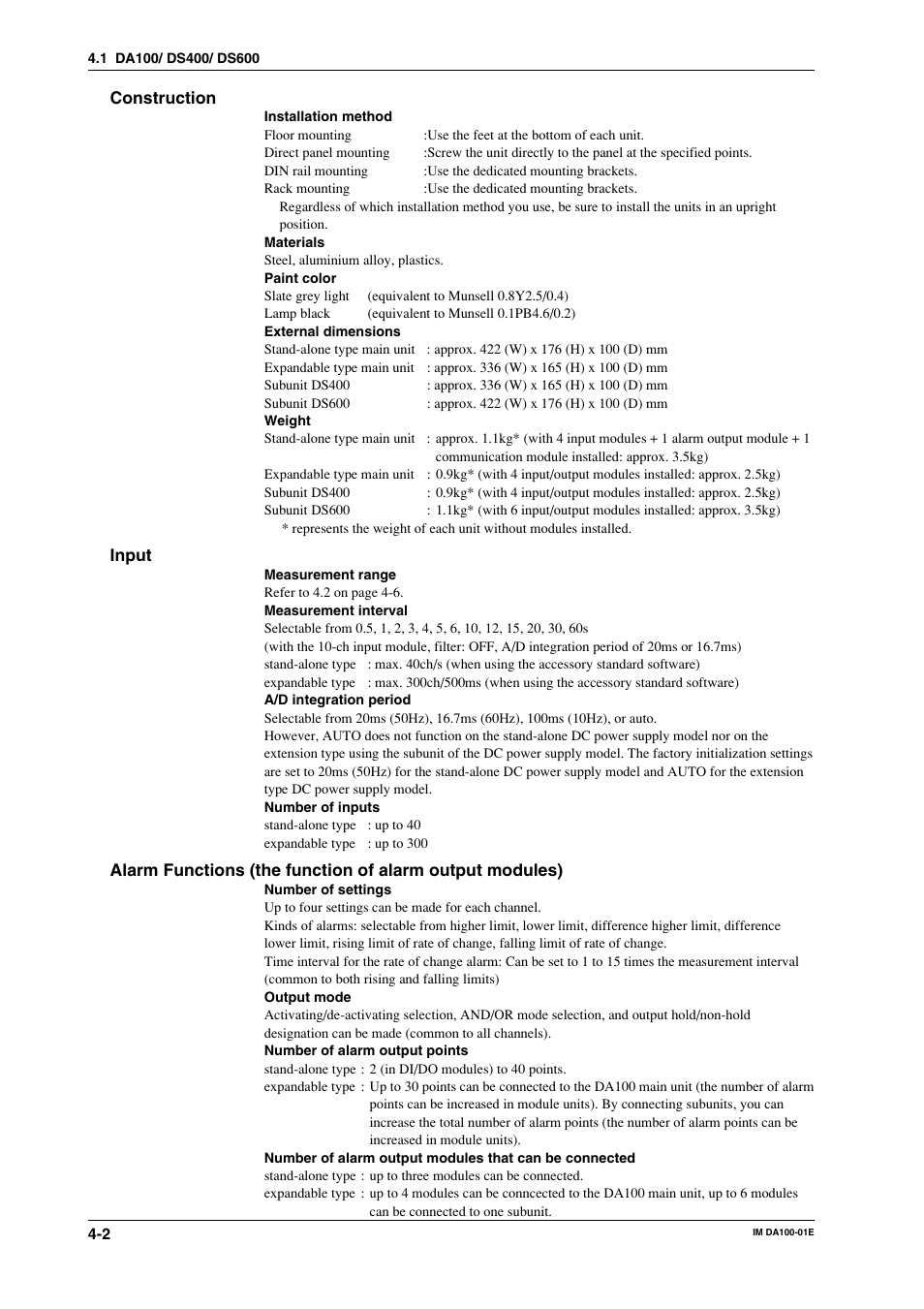 Yokogawa DA100 User Manual | Page 71 / 109