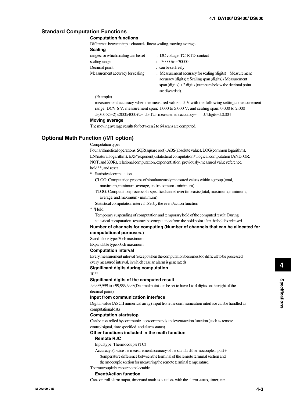 Yokogawa DA100 User Manual | Page 72 / 109