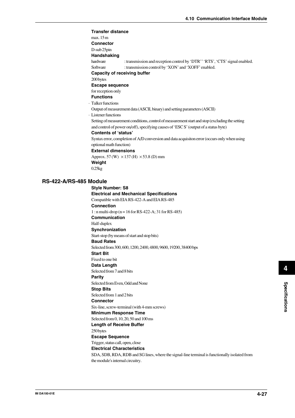 Yokogawa DA100 User Manual | Page 96 / 109