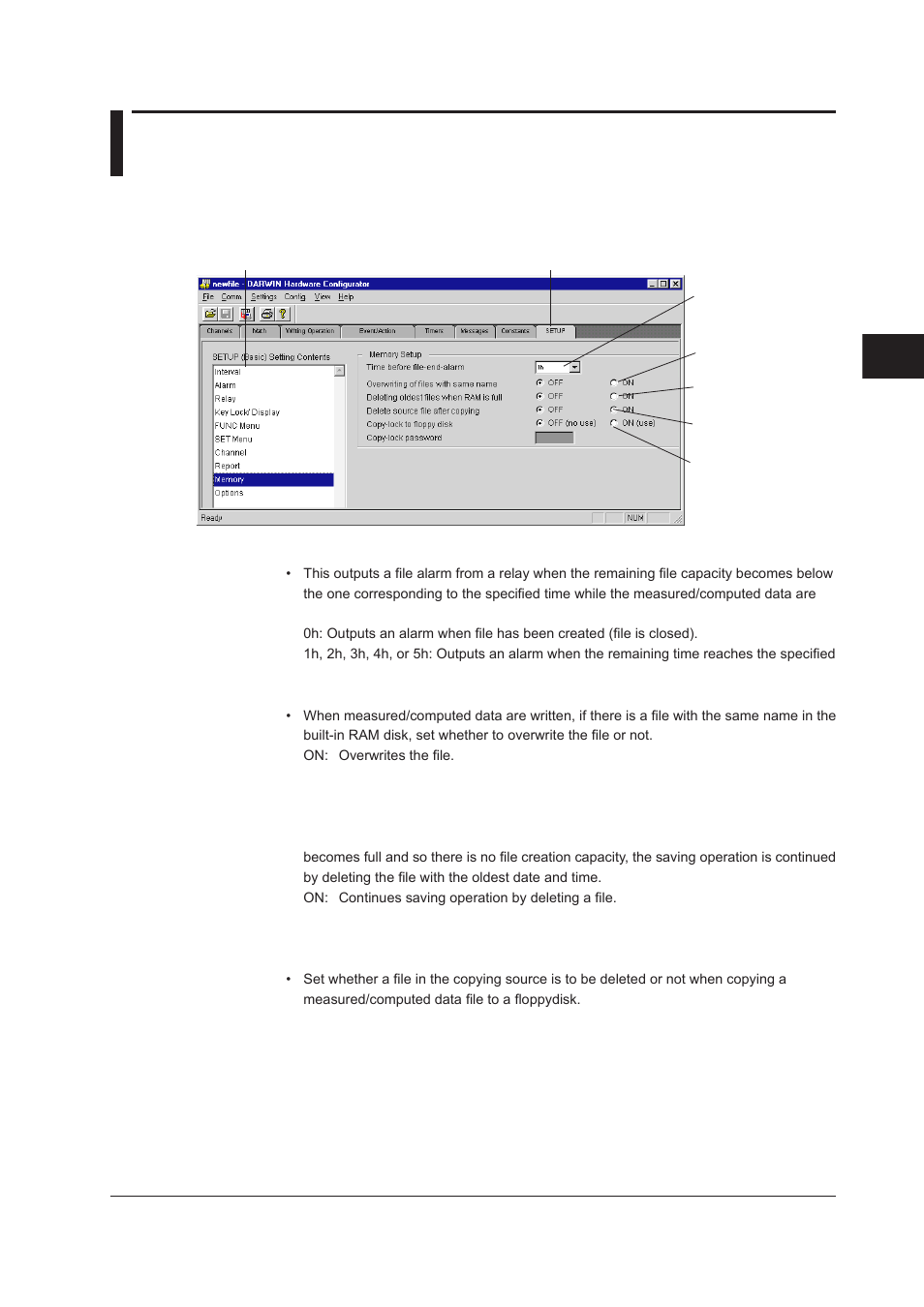 27 memory-related settings (dc100 only), 27 memory-related settings (dc100 only) -53, Index | Yokogawa DAQWORX User Manual | Page 100 / 210