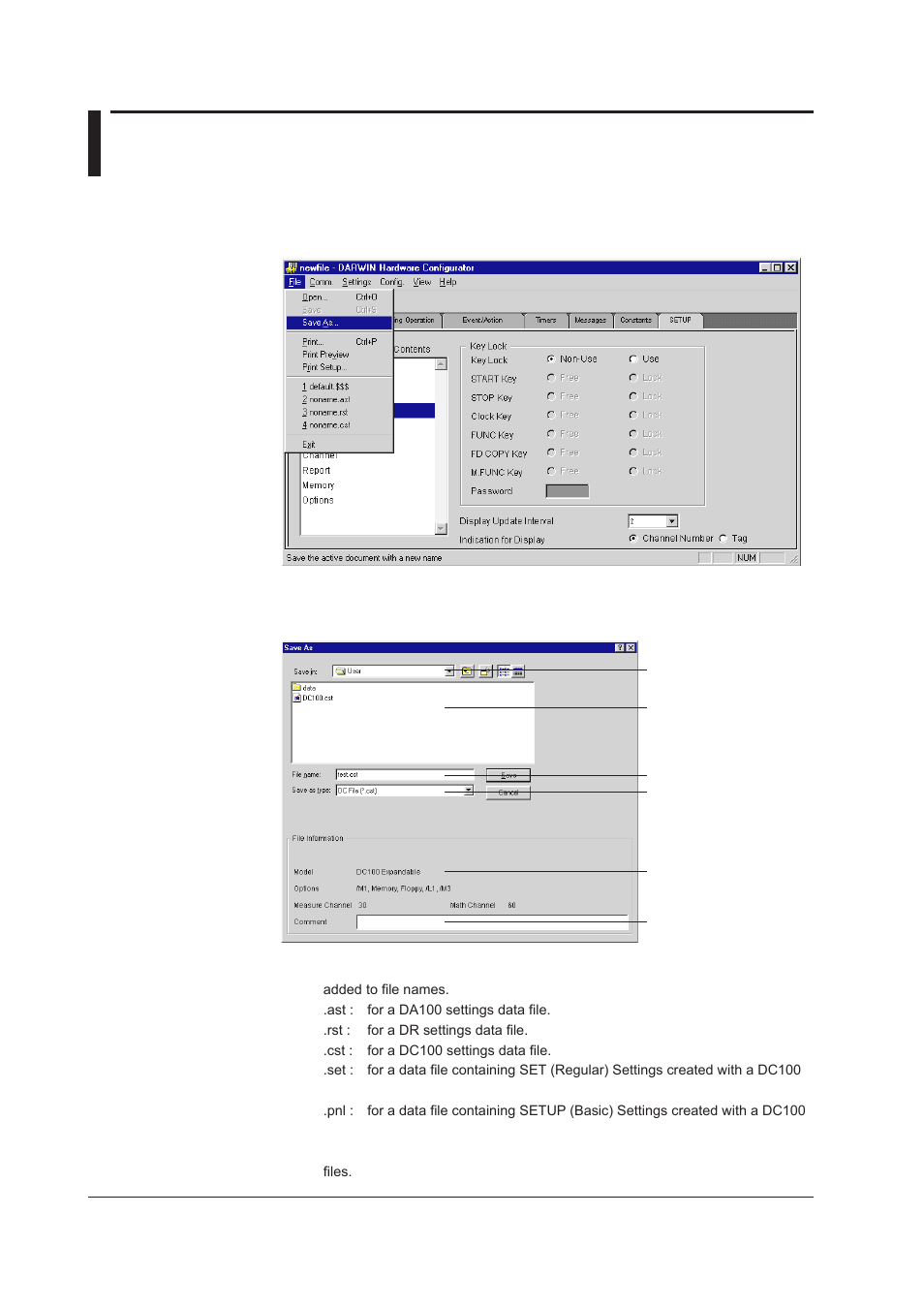 33 saving setting data, 33 saving setting data -60 | Yokogawa DAQWORX User Manual | Page 107 / 210