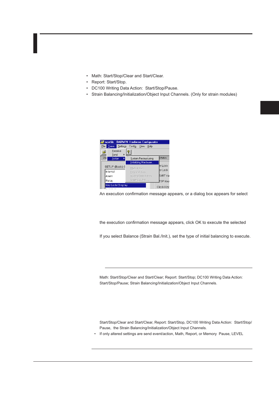 36 activating hardware actions, 36 activating hardware actions -63 | Yokogawa DAQWORX User Manual | Page 110 / 210