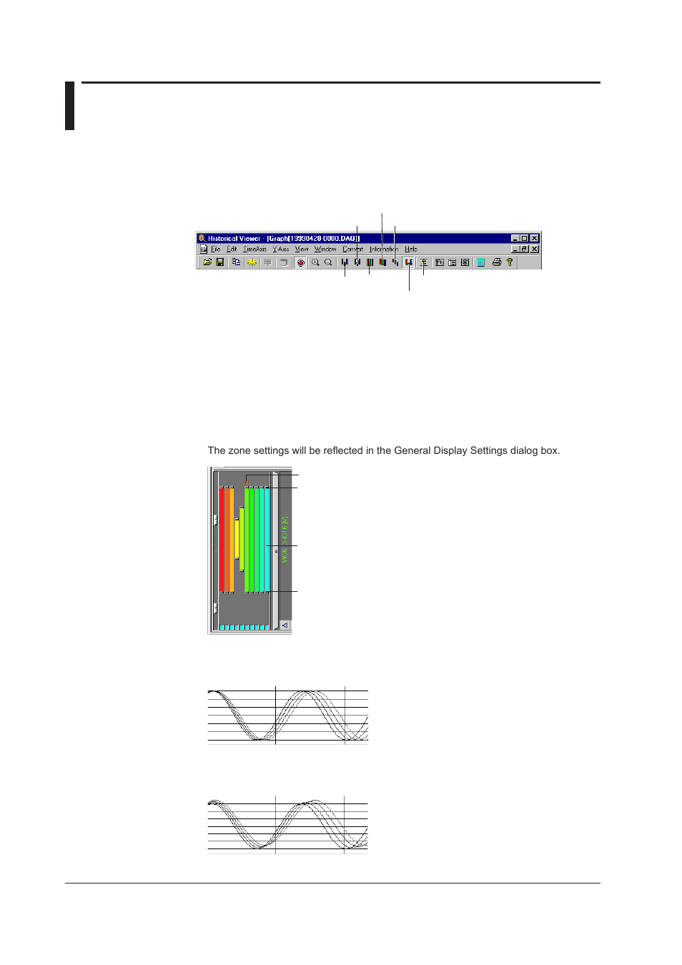 4 setting zones and the y-axis clip, 4 setting zones and the y-axis clip -8 | Yokogawa DAQWORX User Manual | Page 144 / 210