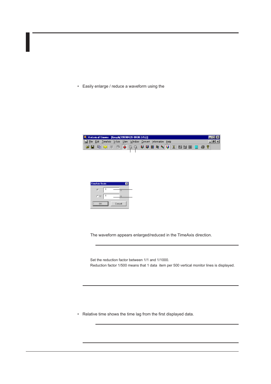 5 setting the waveform time axis, 5 setting the waveform time axis -10 | Yokogawa DAQWORX User Manual | Page 146 / 210