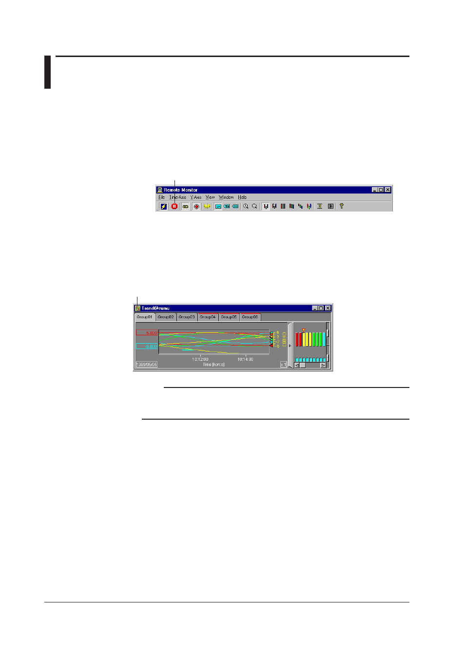 4 pausing or exiting monitor display, 4 pausing or exiting monitor display -8 | Yokogawa DAQWORX User Manual | Page 190 / 210