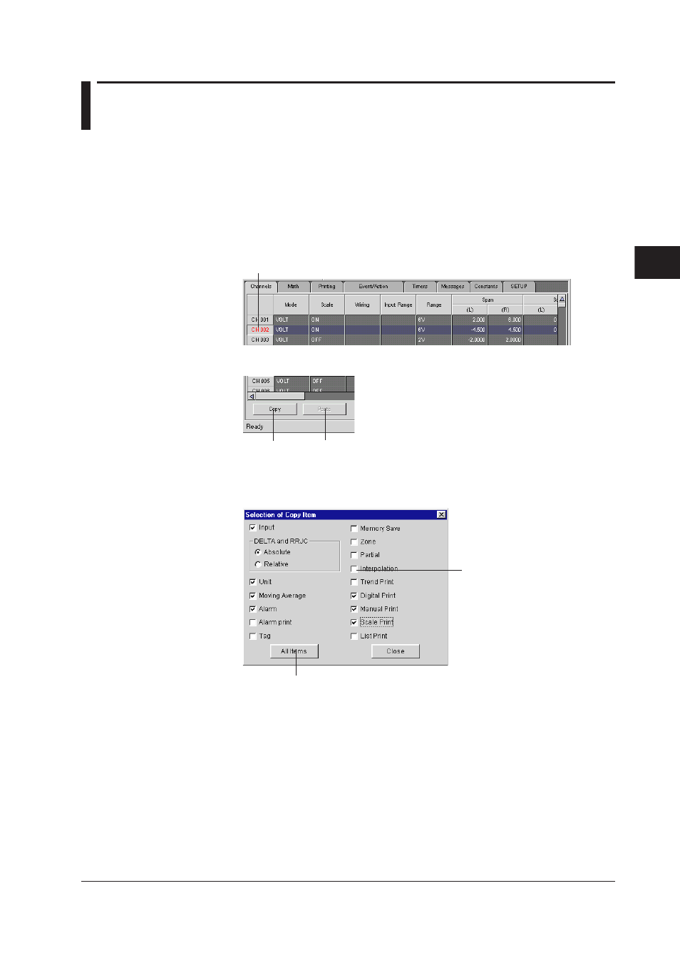 12 copying channel settings, 12 copying channel settings -25 | Yokogawa DAQWORX User Manual | Page 72 / 210