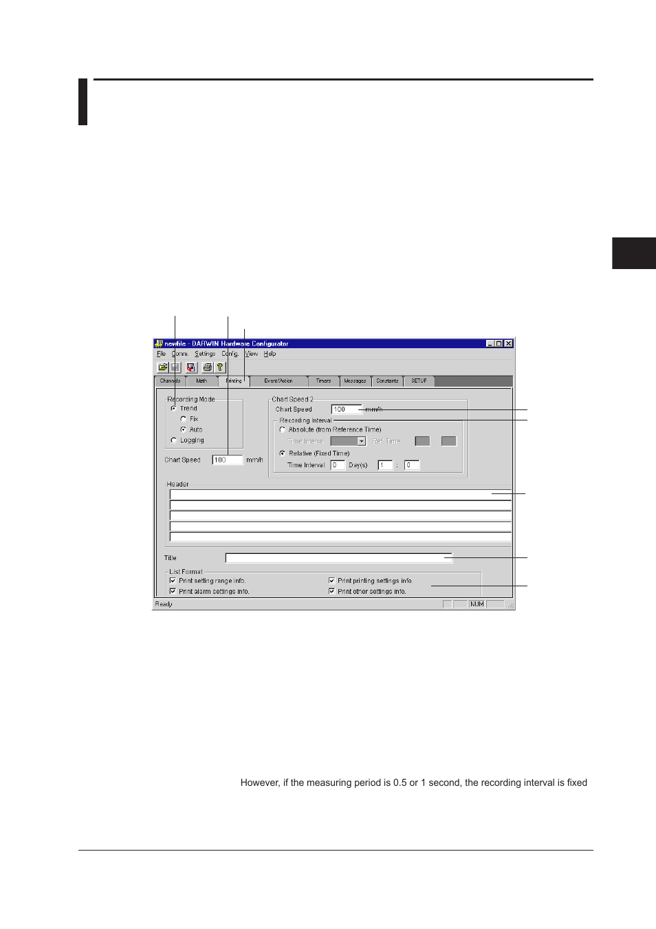 16 printing settings (dr only), 16 printing settings (dr only) -35, Index | Recording mode settings | Yokogawa DAQWORX User Manual | Page 82 / 210