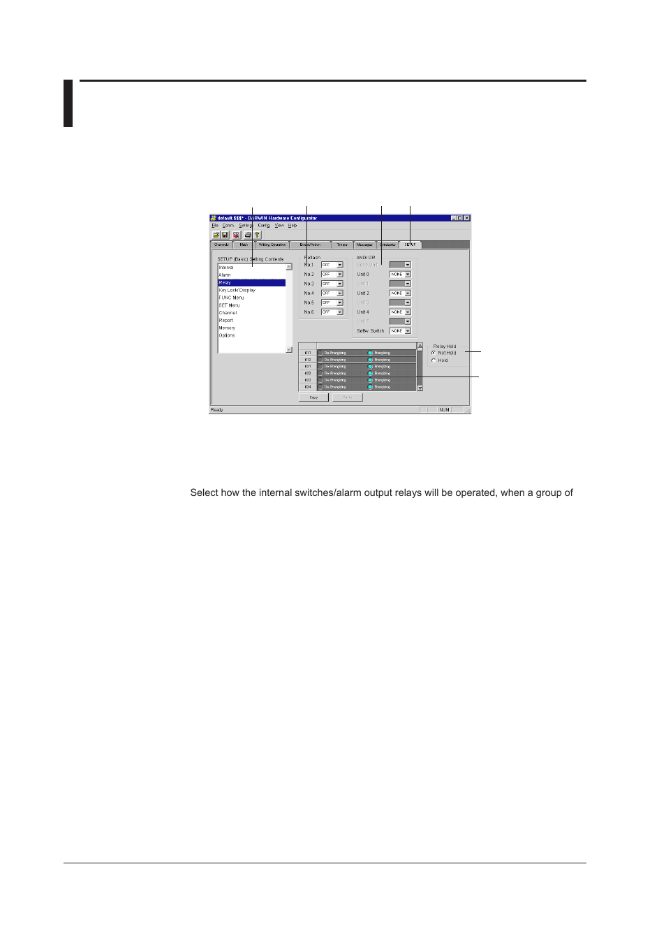 21 setting relay and internal switch actions, 21 setting relay and internal switch actions -44 | Yokogawa DAQWORX User Manual | Page 91 / 210