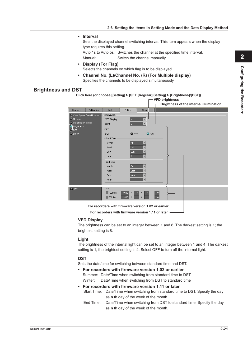 Index, Brightness and dst | Yokogawa µR20000 User Manual | Page 34 / 65