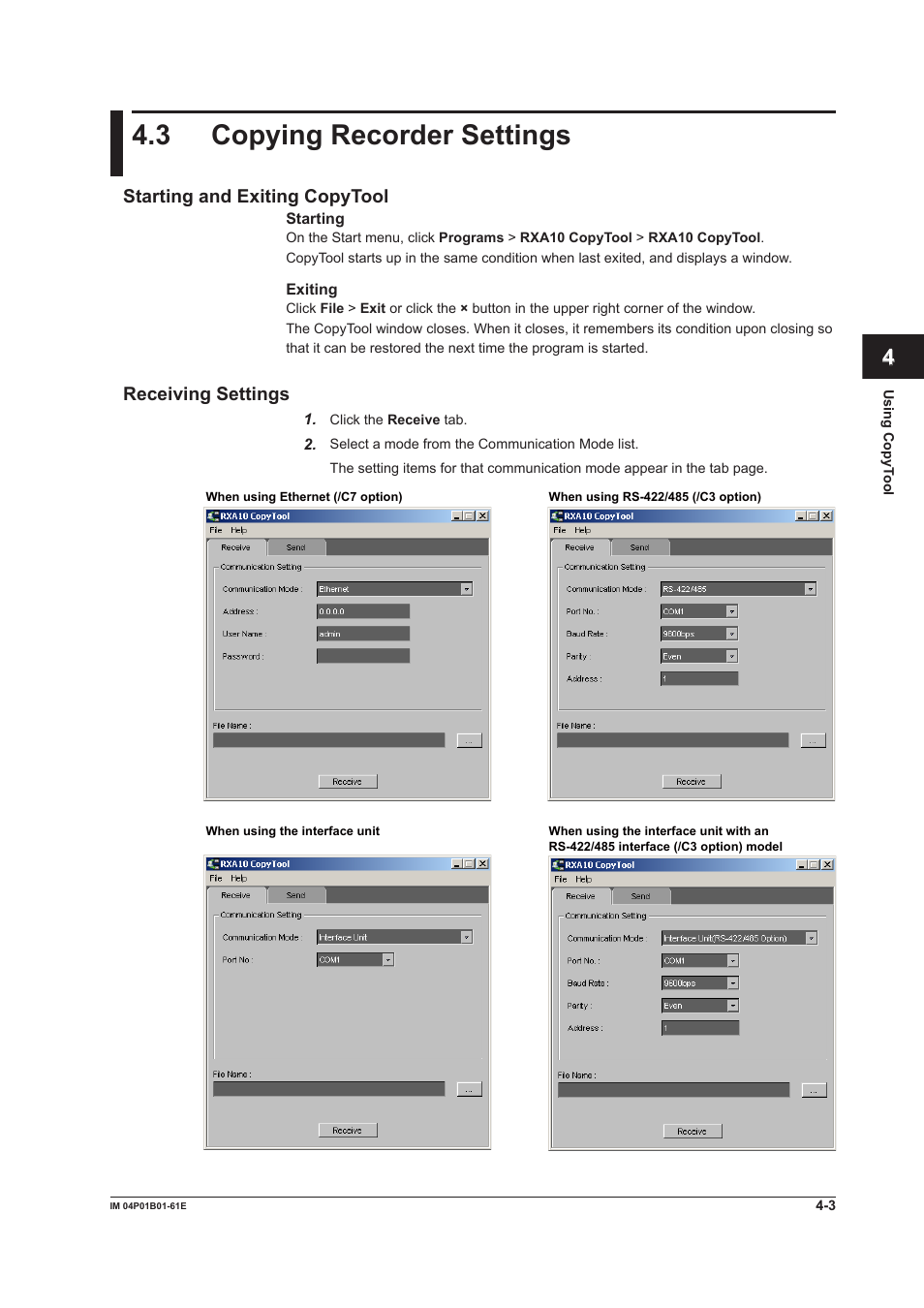 3 copying recorder settings, 3 copying recorder settings -3 | Yokogawa µR20000 User Manual | Page 57 / 65