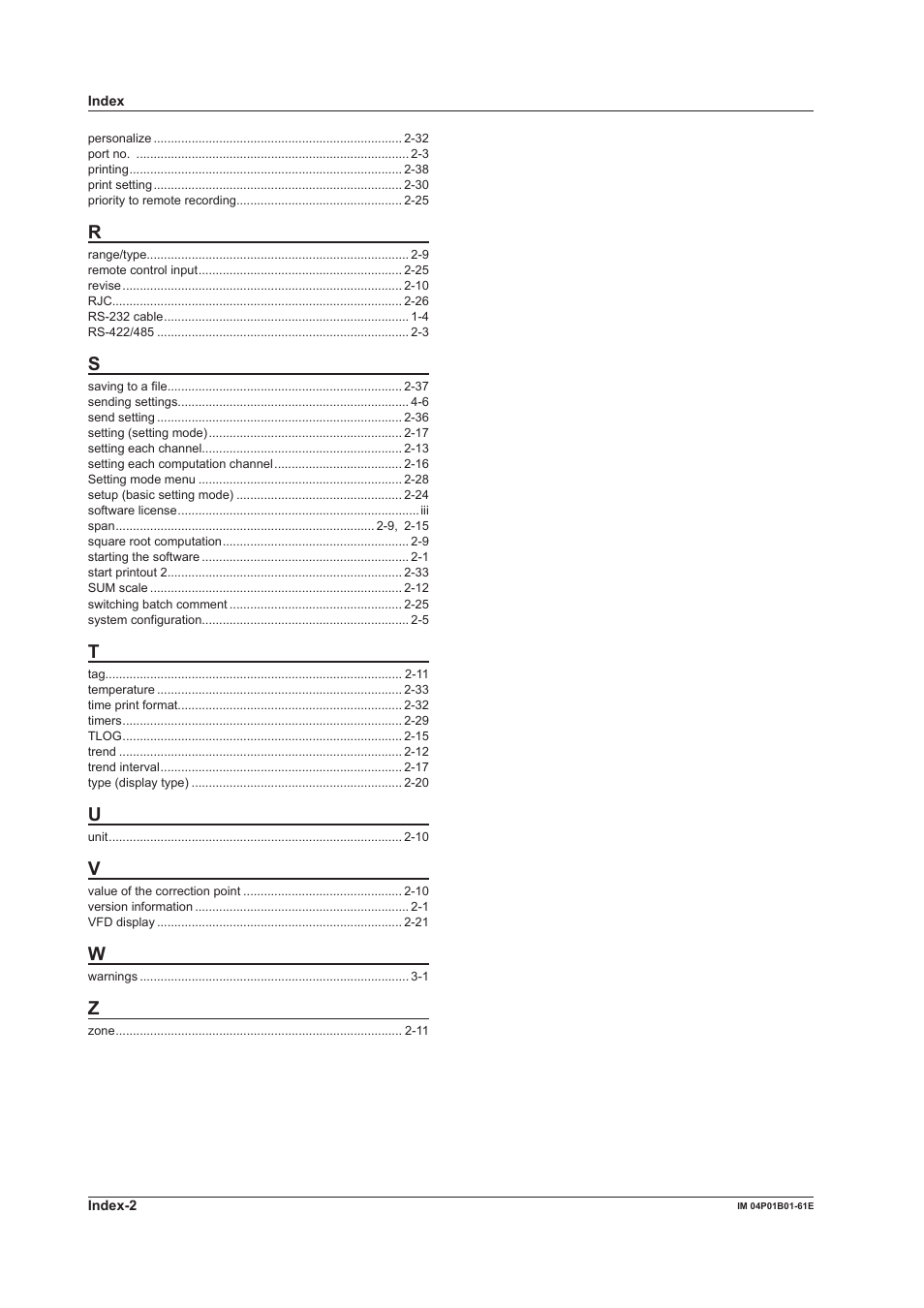 Yokogawa µR20000 User Manual | Page 65 / 65