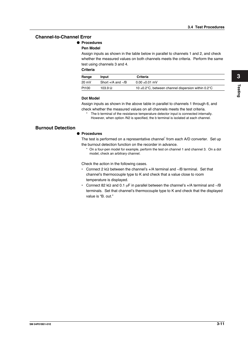 Channel-to-channel error, Burnout detection, Channel-to-channel error -11 | Burnout detection -11 | Yokogawa µR20000 User Manual | Page 24 / 83