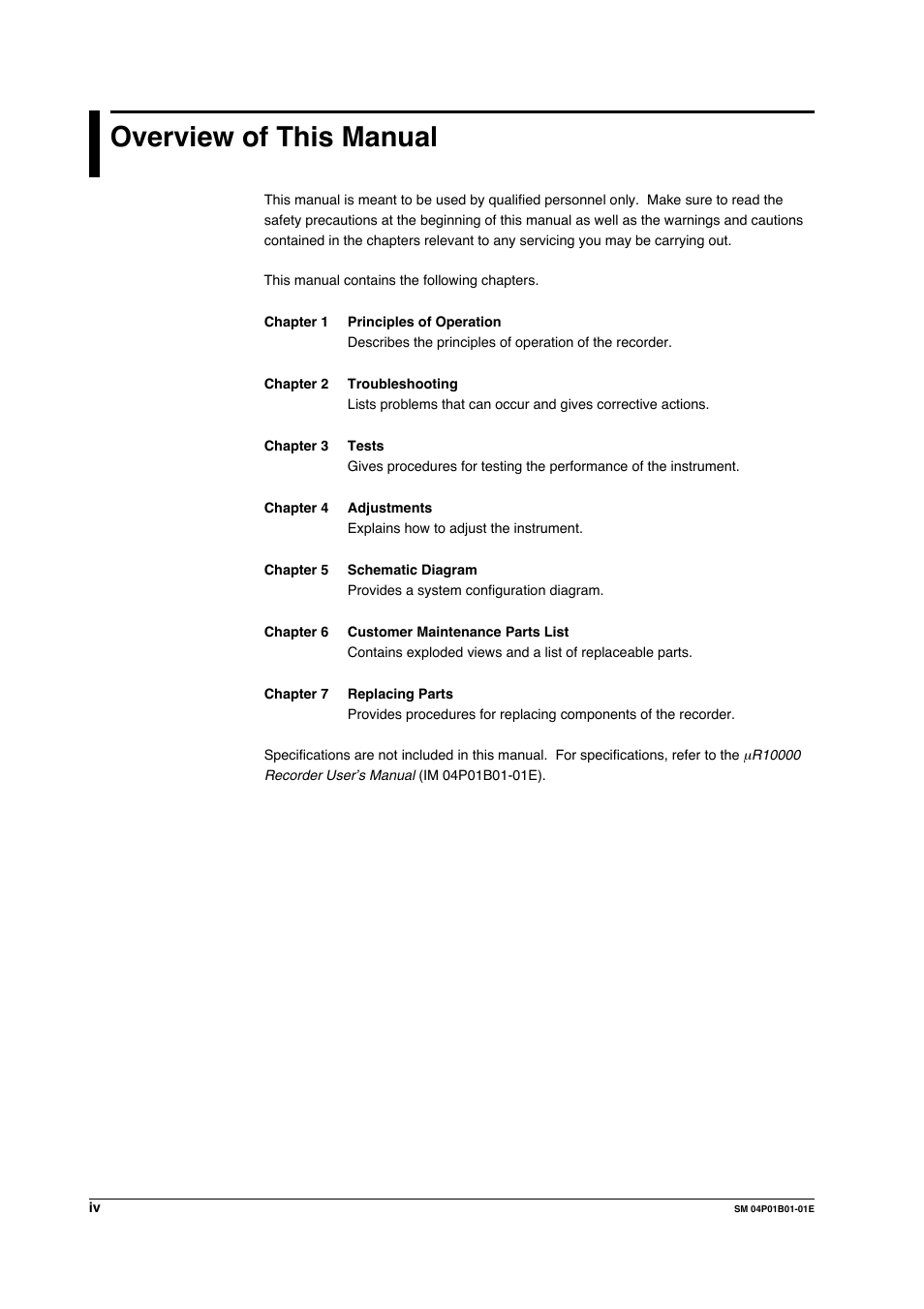 Overview of this manual | Yokogawa µR20000 User Manual | Page 5 / 83