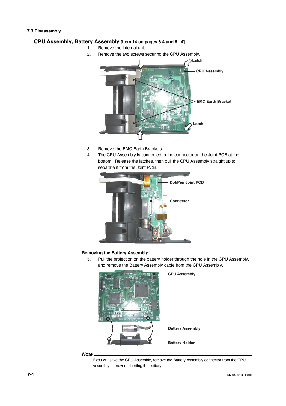 Cpu assembly, battery assembly | Yokogawa µR20000 User Manual | Page 69 / 83