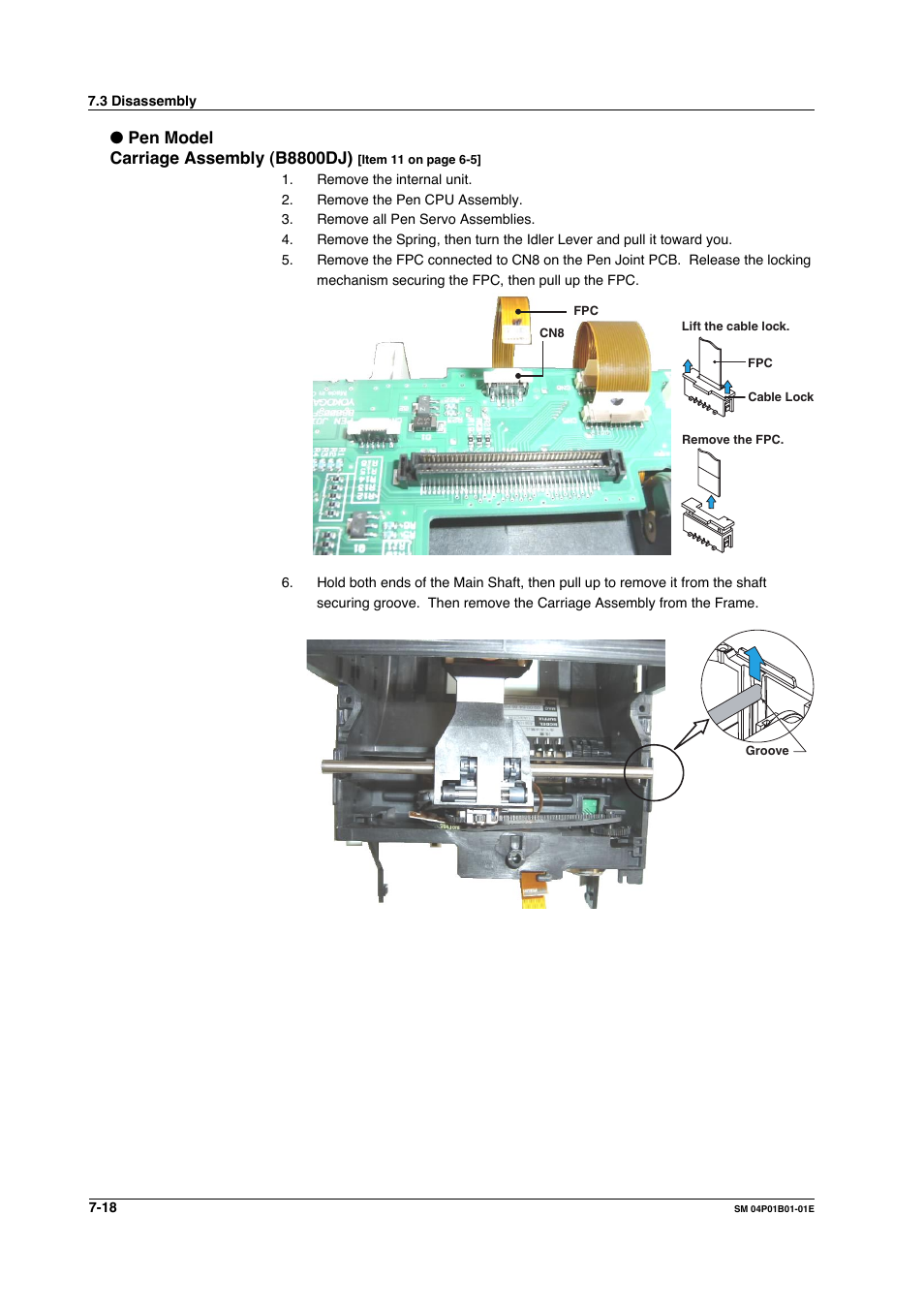 Pen model carriage assembly (b8800dj) | Yokogawa µR20000 User Manual | Page 83 / 83