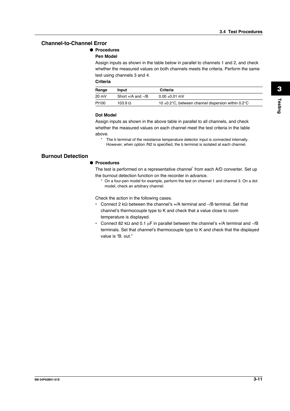 Channel-to-channel error, Burnout detection, Channel-to-channel error -11 | Burnout detection -11 | Yokogawa µR20000 User Manual | Page 24 / 94