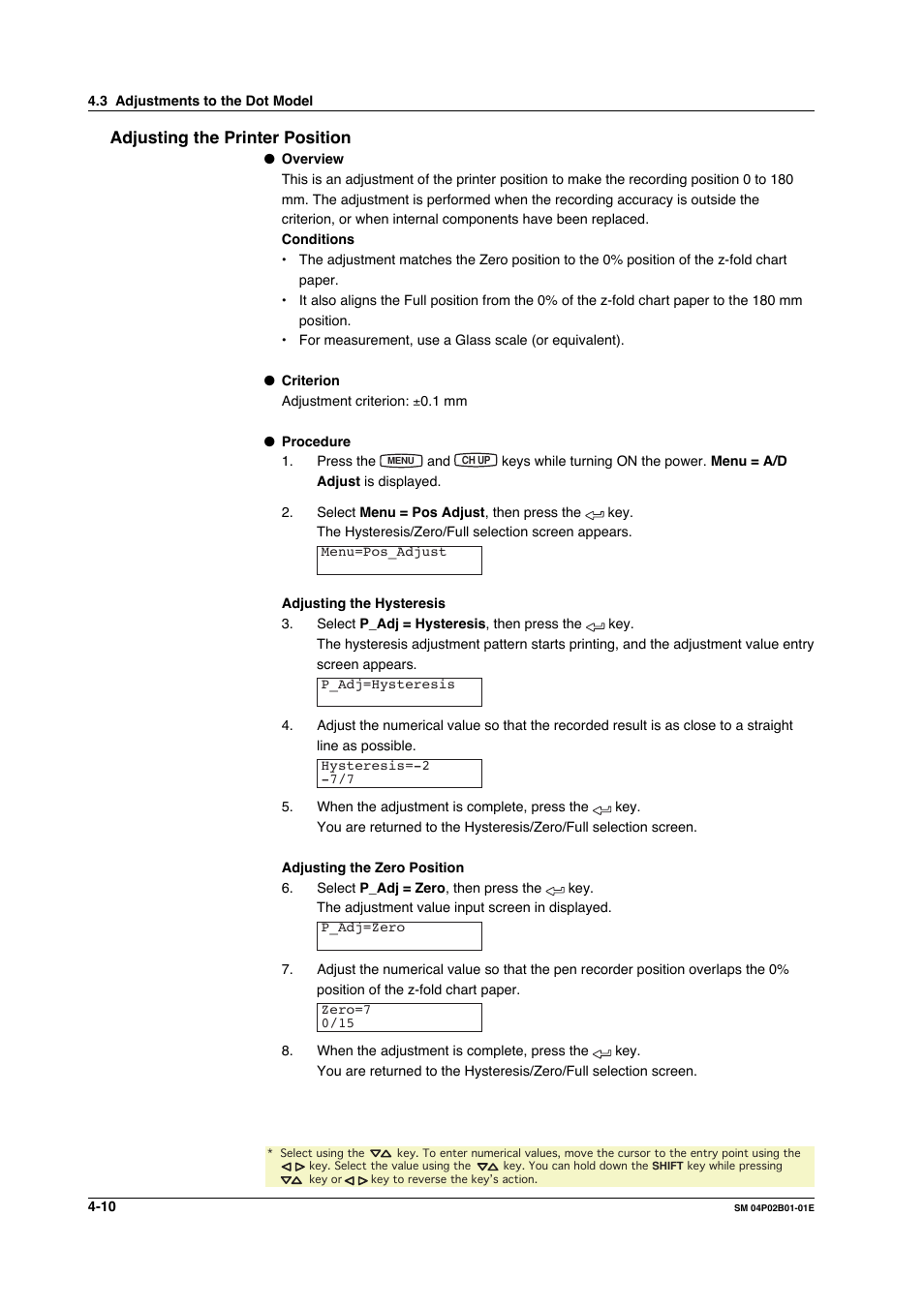 Adjusting the printer position, Adjusting the printer position -10 | Yokogawa µR20000 User Manual | Page 41 / 94