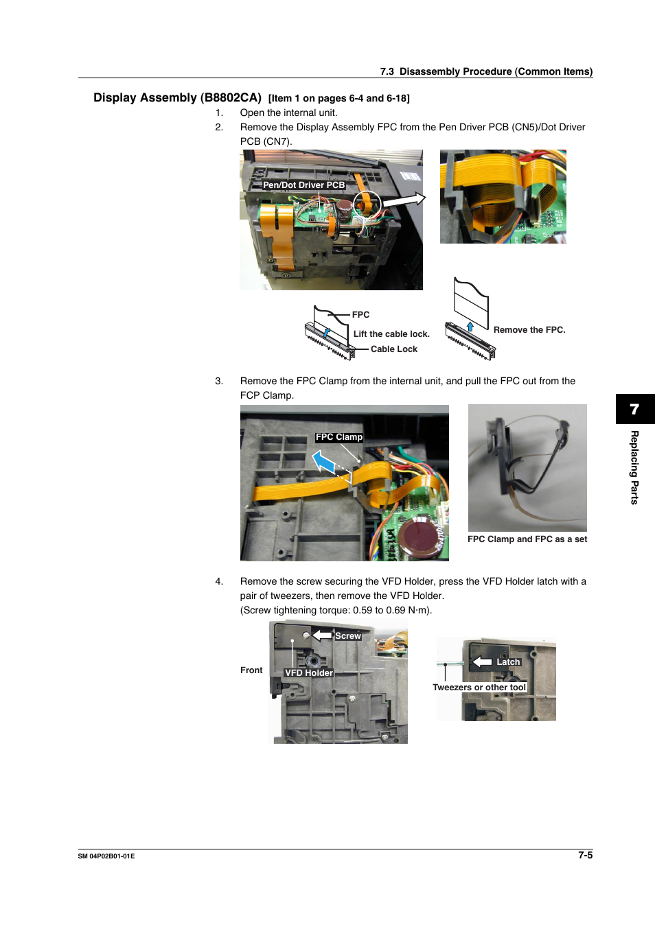 Display assembly (b8802ca), Display assembly (b8802ca) -5 | Yokogawa µR20000 User Manual | Page 80 / 94