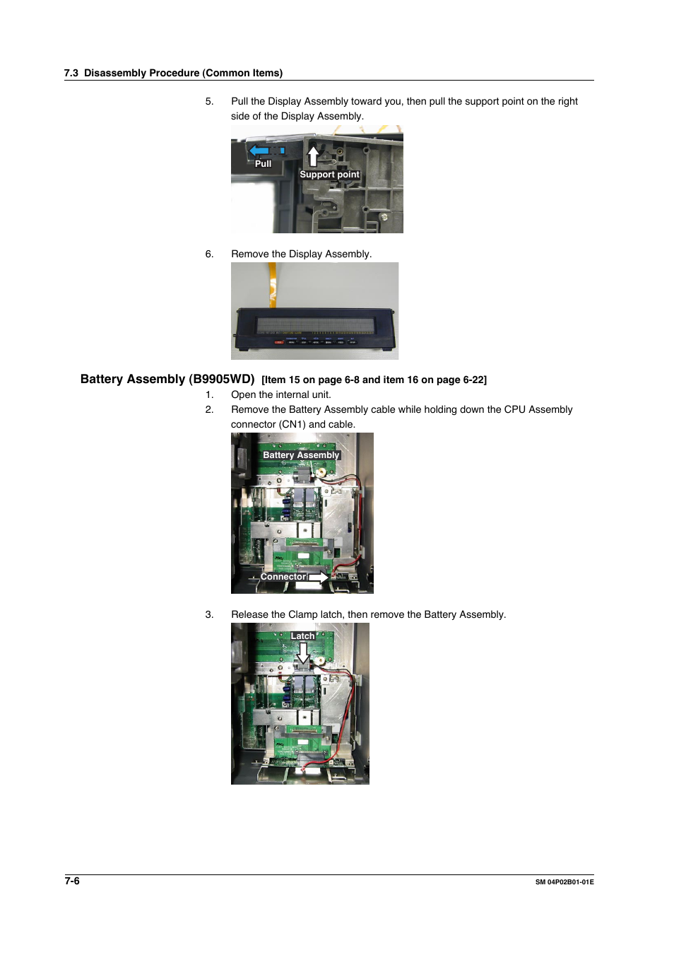 Battery assembly (b9905wd), Battery assembly (b9905wd) -6 | Yokogawa µR20000 User Manual | Page 81 / 94