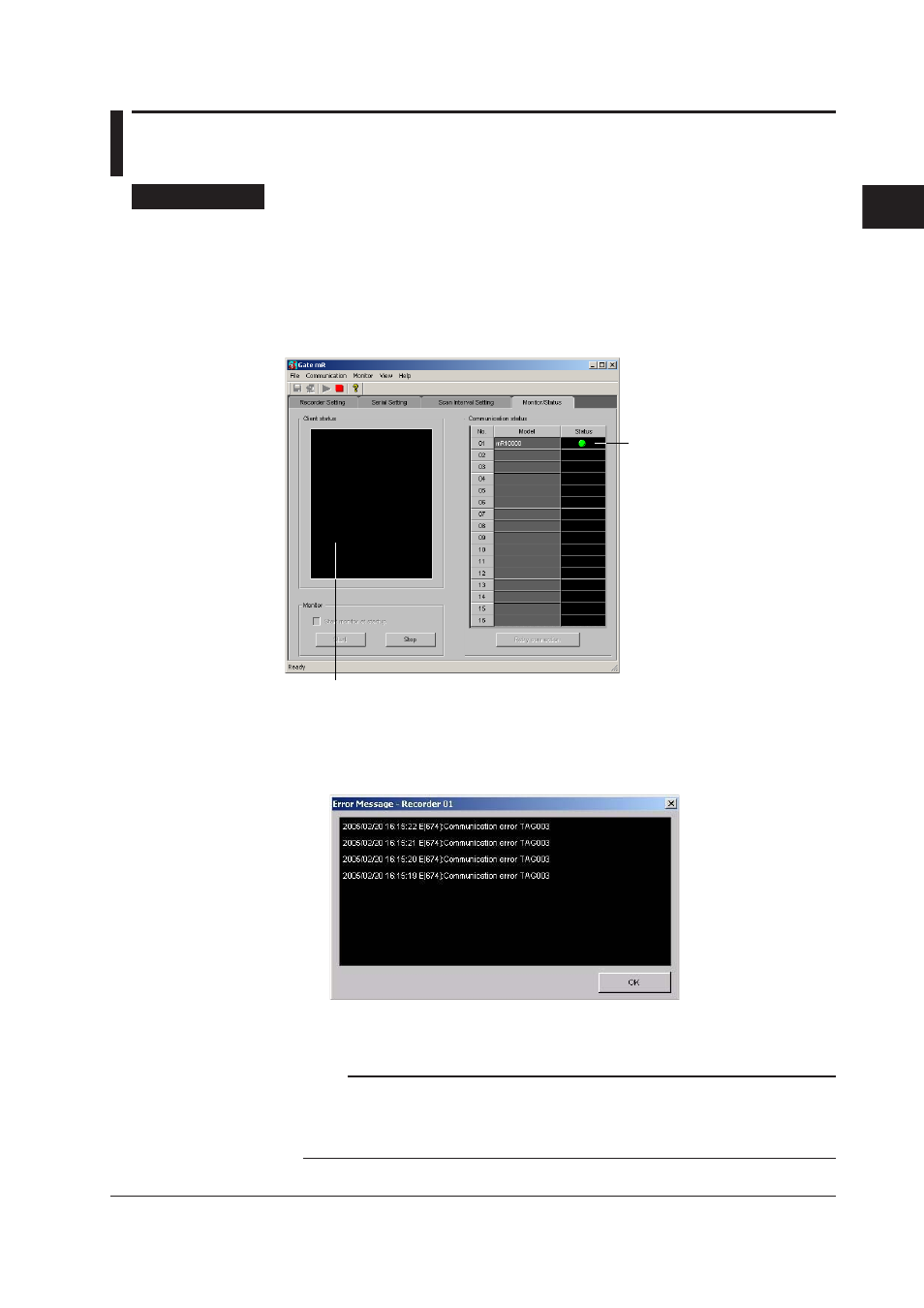 5 displaying the execution status and reconnecting, Displaying the connection status, Displaying the connection status -9 | 5 dsplayng the executon status and reconnectng, Index, Dsplayng the connecton status | Yokogawa DAQWORX User Manual | Page 18 / 27