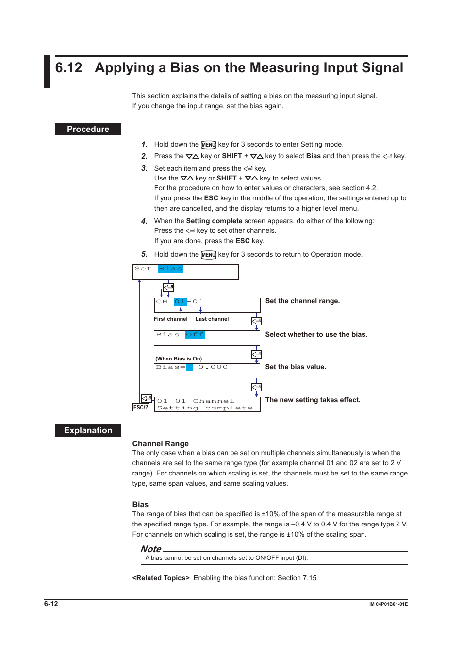 12 applying a bias on the measuring input signal, 12 applyng a bas on the measurng input sgnal | Yokogawa µR10000 User Manual | Page 126 / 263