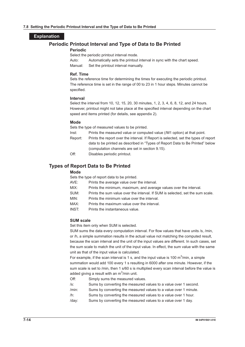 Types of report data to be prnted | Yokogawa µR10000 User Manual | Page 151 / 263