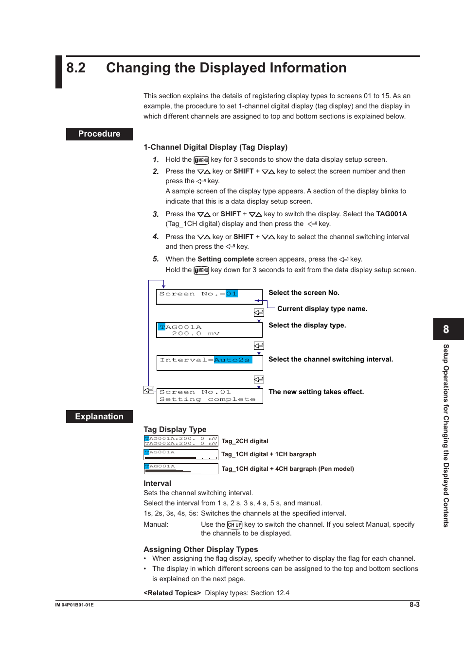 2 changing the displayed information, 2 changing the displayed information -3, 2 changng the dsplayed informaton | App index | Yokogawa µR10000 User Manual | Page 182 / 263
