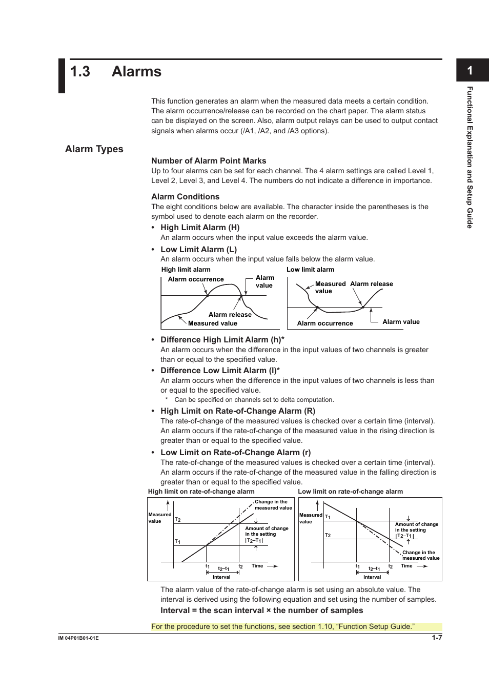 3 alarms, 3 alarms -7, App index | Alarm types | Yokogawa µR10000 User Manual | Page 23 / 263