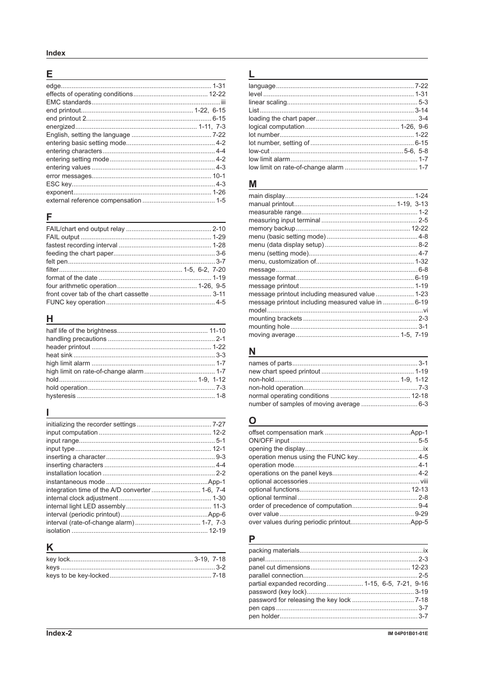 Yokogawa µR10000 User Manual | Page 261 / 263