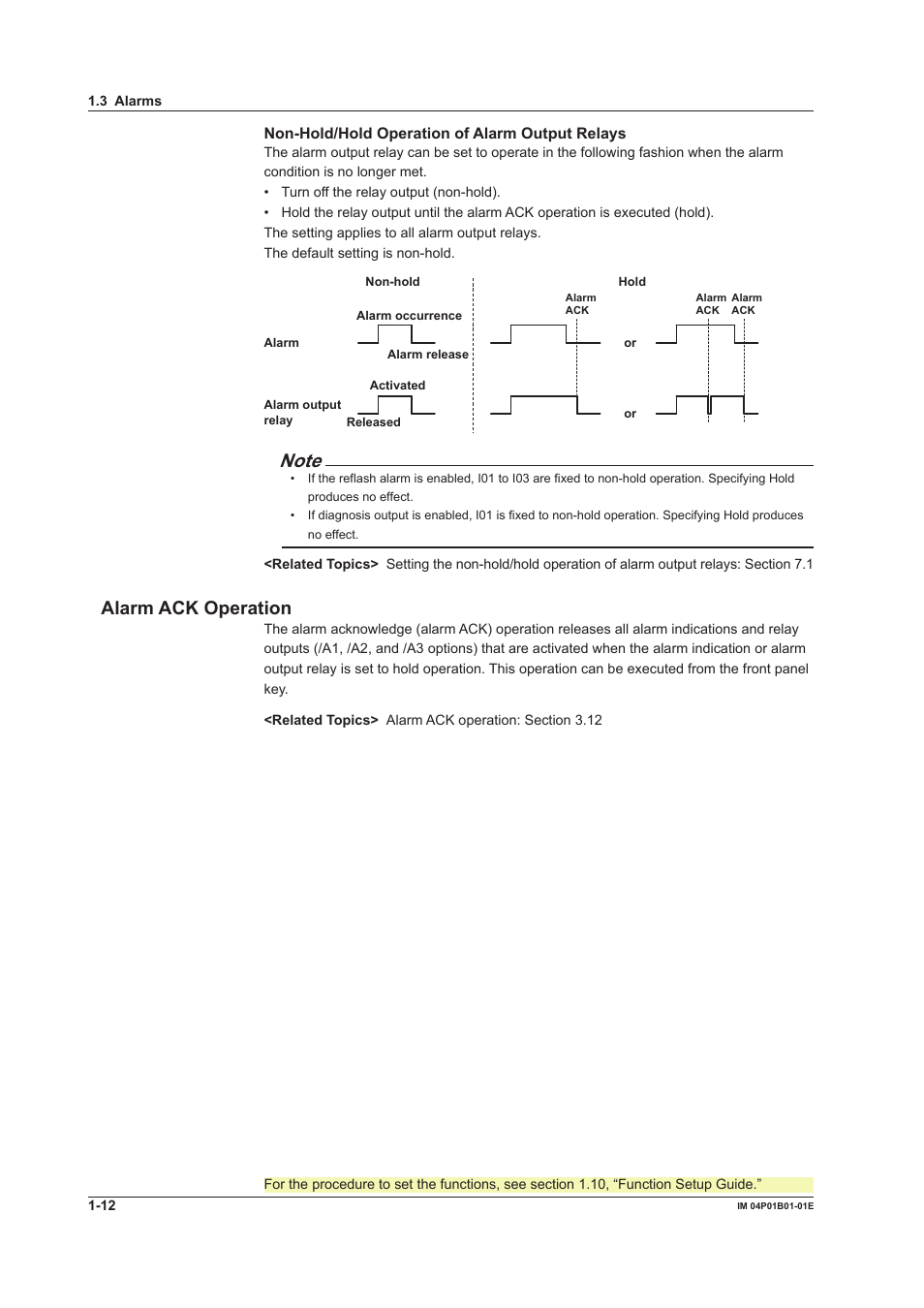 Alarm ack operaton | Yokogawa µR10000 User Manual | Page 28 / 263