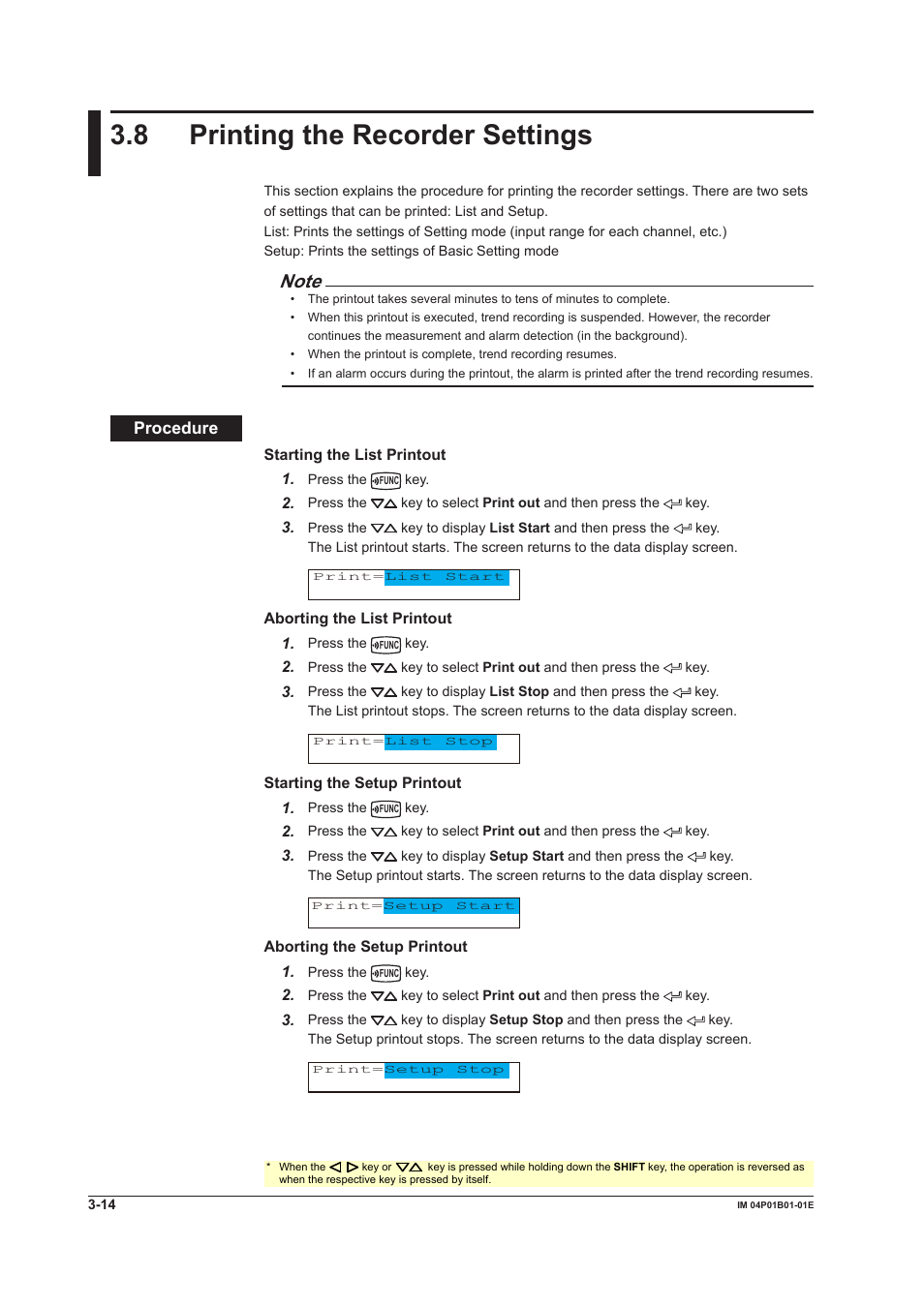 8 printing the recorder settings, 8 printing the recorder settings -14, 8 prntng the recorder settngs | Yokogawa µR10000 User Manual | Page 82 / 263