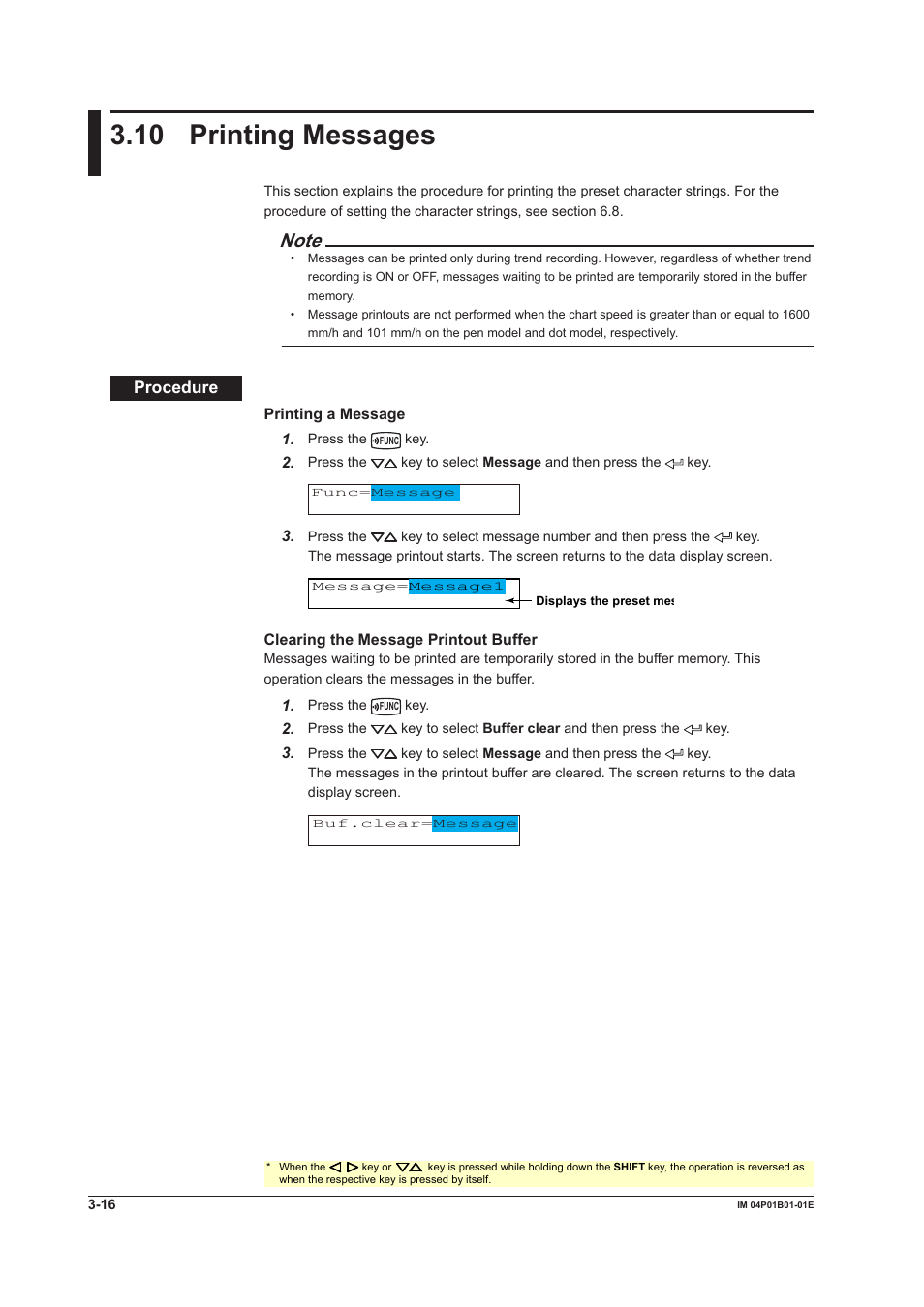 10 printing messages, 10 printing messages -16, 10 prntng messages | Yokogawa µR10000 User Manual | Page 84 / 263
