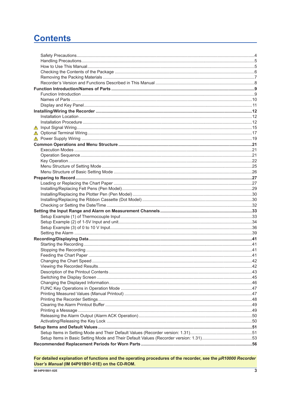 Yokogawa µR10000 User Manual | Page 3 / 56