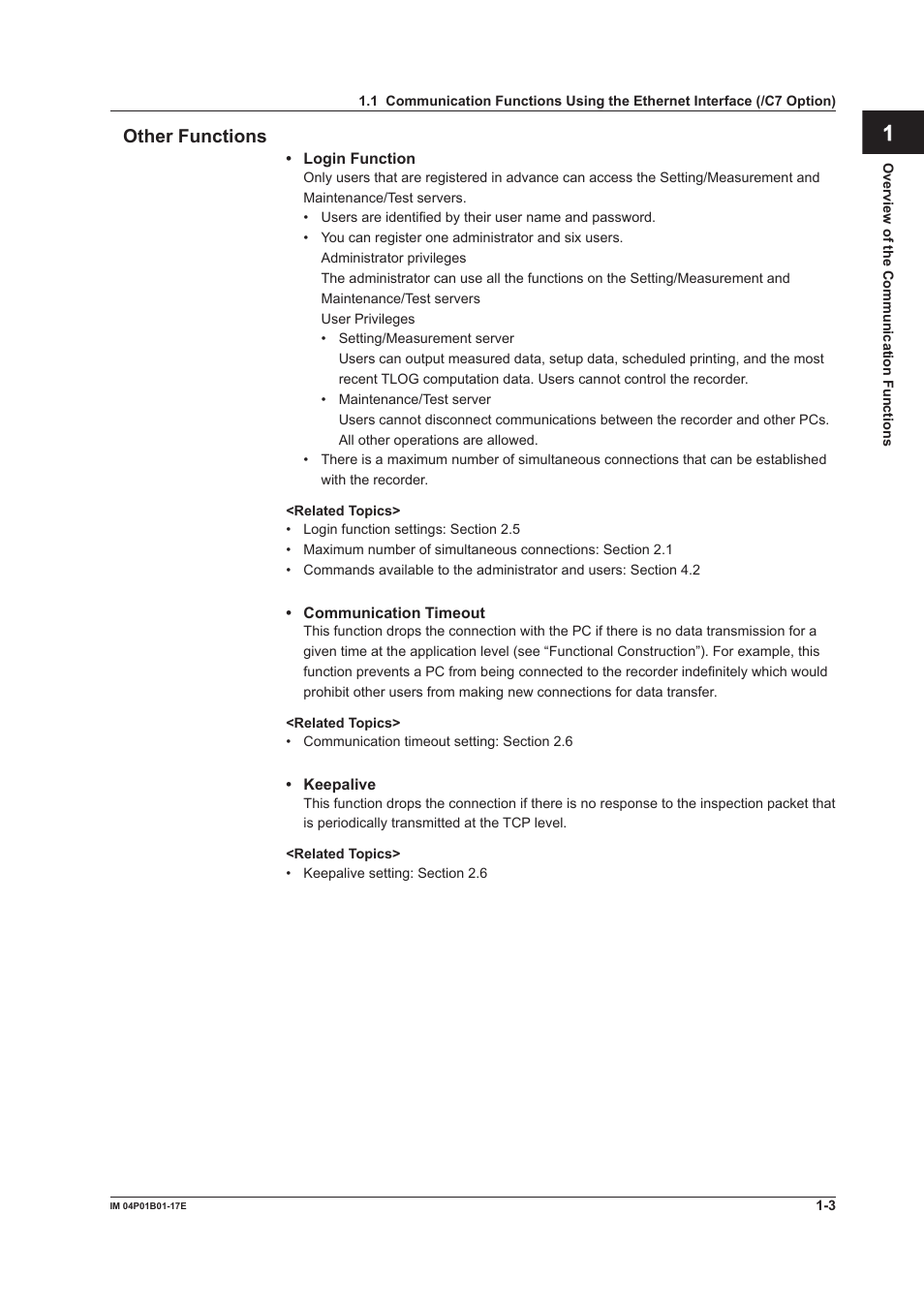 Other functions, Other functions -3 | Yokogawa µR20000 User Manual | Page 15 / 103