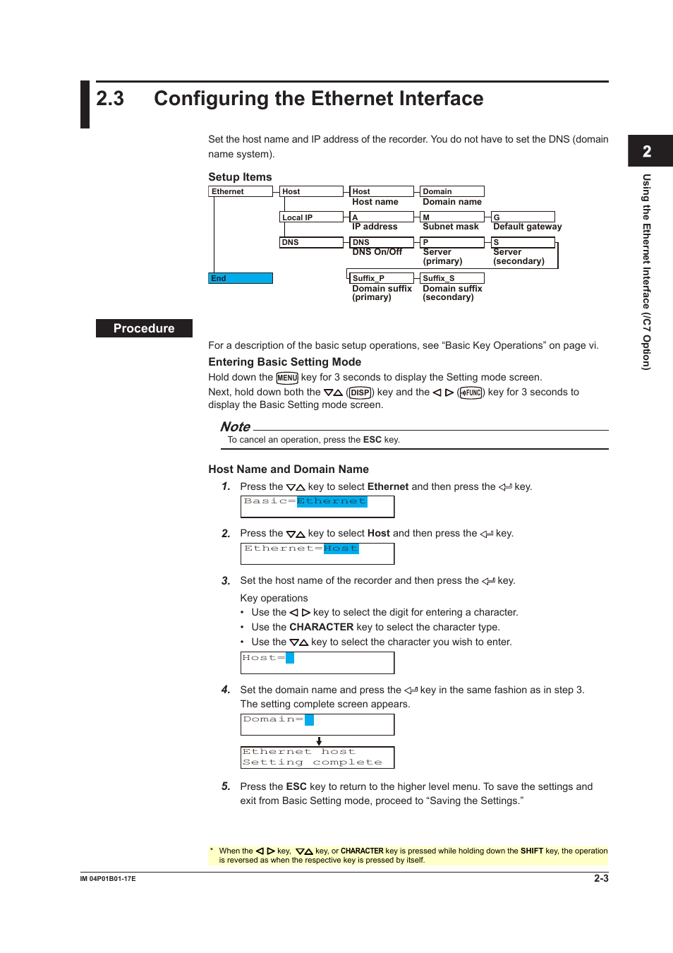 3 configuring the ethernet interface, 3 configuring the ethernet interface -3, App index | Yokogawa µR20000 User Manual | Page 19 / 103