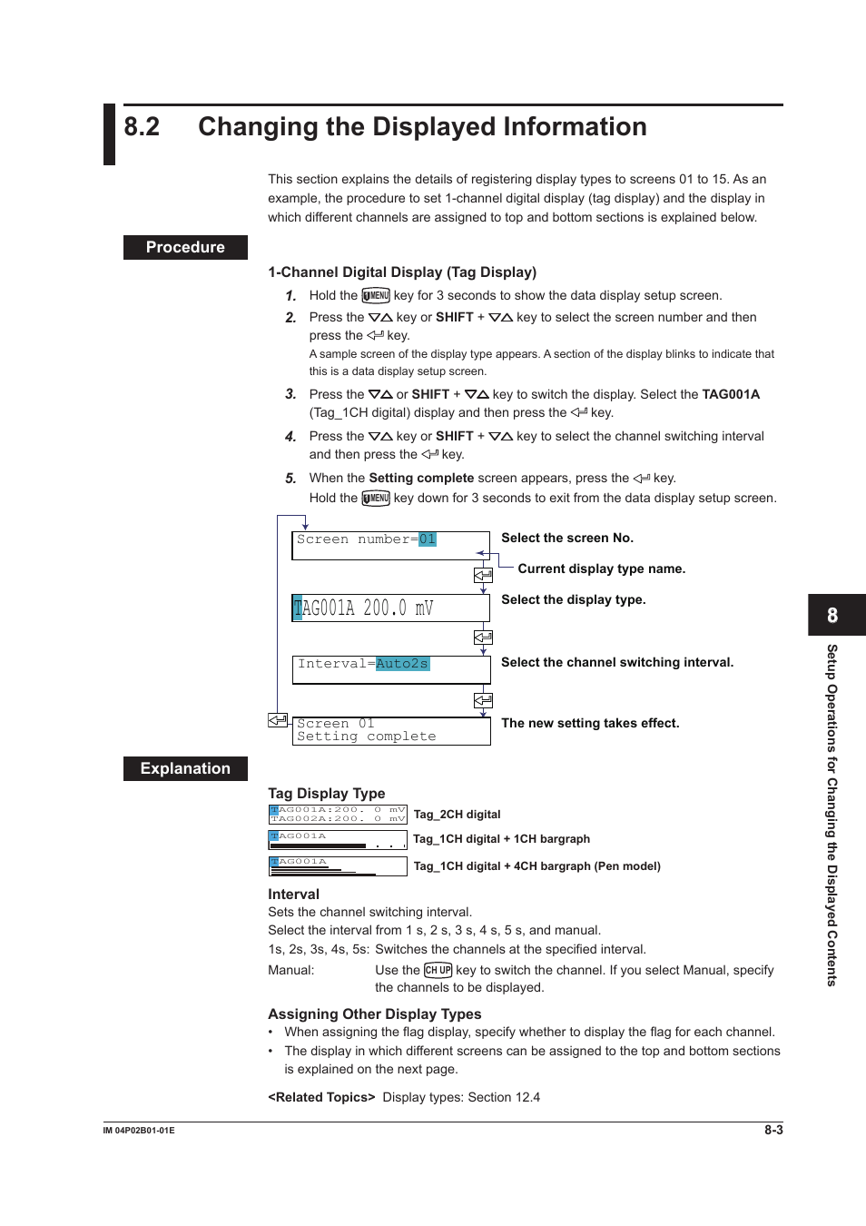 2 changing the displayed information, 2 changing the displayed information -3, 2 changng the dsplayed informaton | App index | Yokogawa µR20000 User Manual | Page 182 / 263
