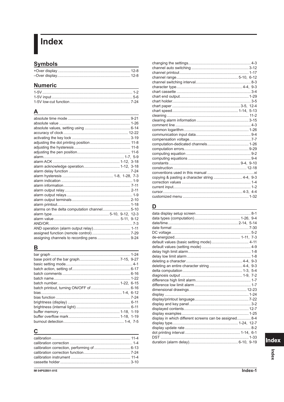 Index, App index, Symbols | Numerc | Yokogawa µR20000 User Manual | Page 260 / 263