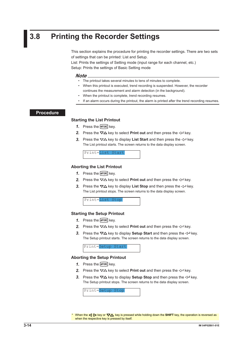 8 printing the recorder settings, 8 printing the recorder settings -14, 8 prntng the recorder settngs | Yokogawa µR20000 User Manual | Page 83 / 263