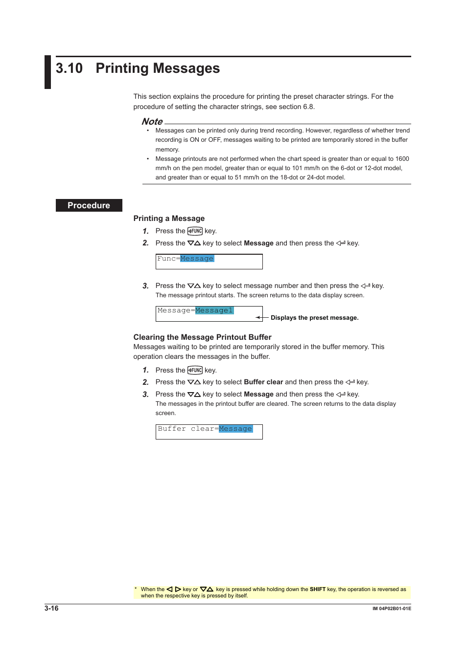 10 printing messages, 10 printing messages -16, 10 prntng messages | Yokogawa µR20000 User Manual | Page 85 / 263