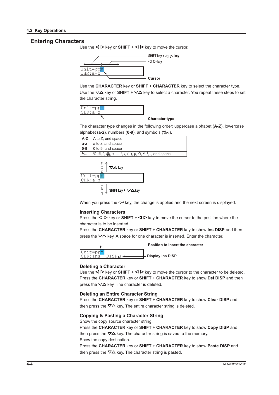 Enterng characters | Yokogawa µR20000 User Manual | Page 92 / 263