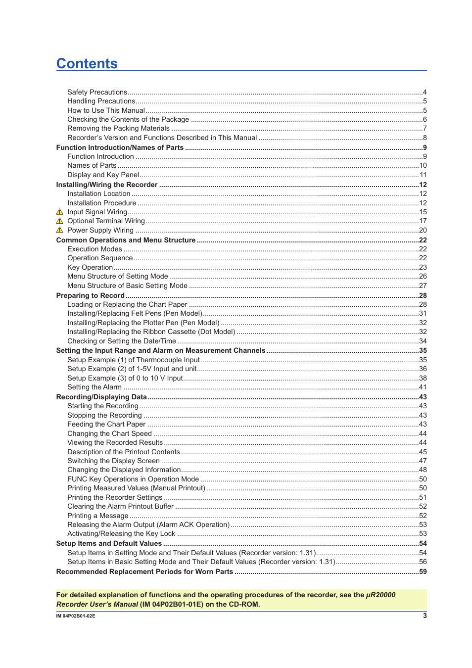 Yokogawa µR20000 User Manual | Page 3 / 59