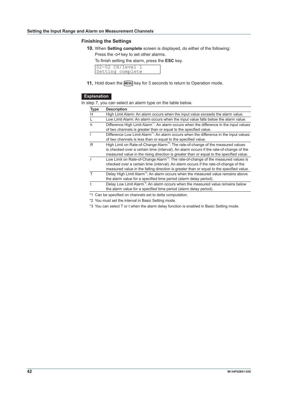 Finishing the settings 10 | Yokogawa µR20000 User Manual | Page 42 / 59