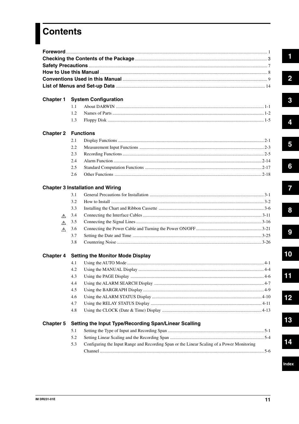 Yokogawa DR240 User Manual | Page 12 / 255
