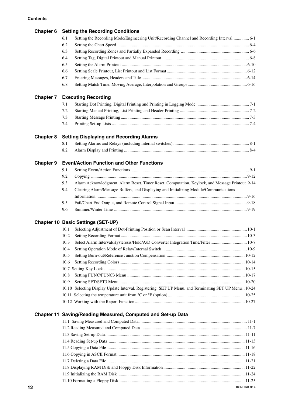 Yokogawa DR240 User Manual | Page 13 / 255