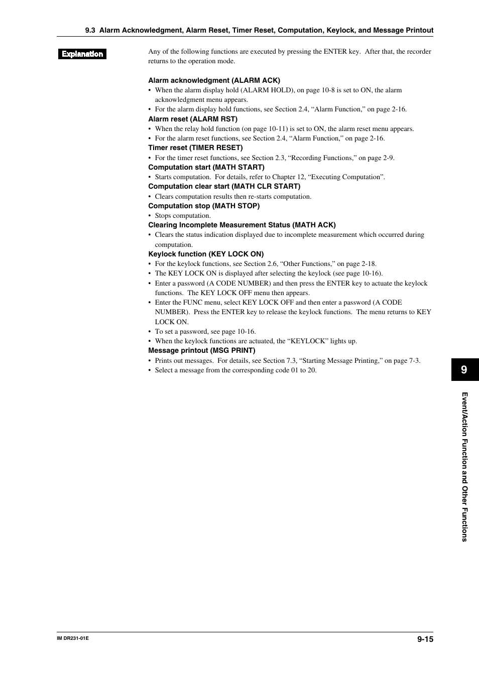 Yokogawa DR240 User Manual | Page 138 / 255