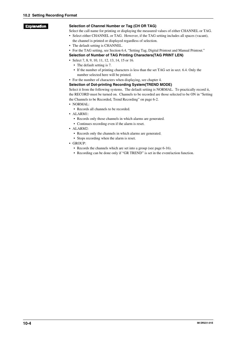 Yokogawa DR240 User Manual | Page 146 / 255